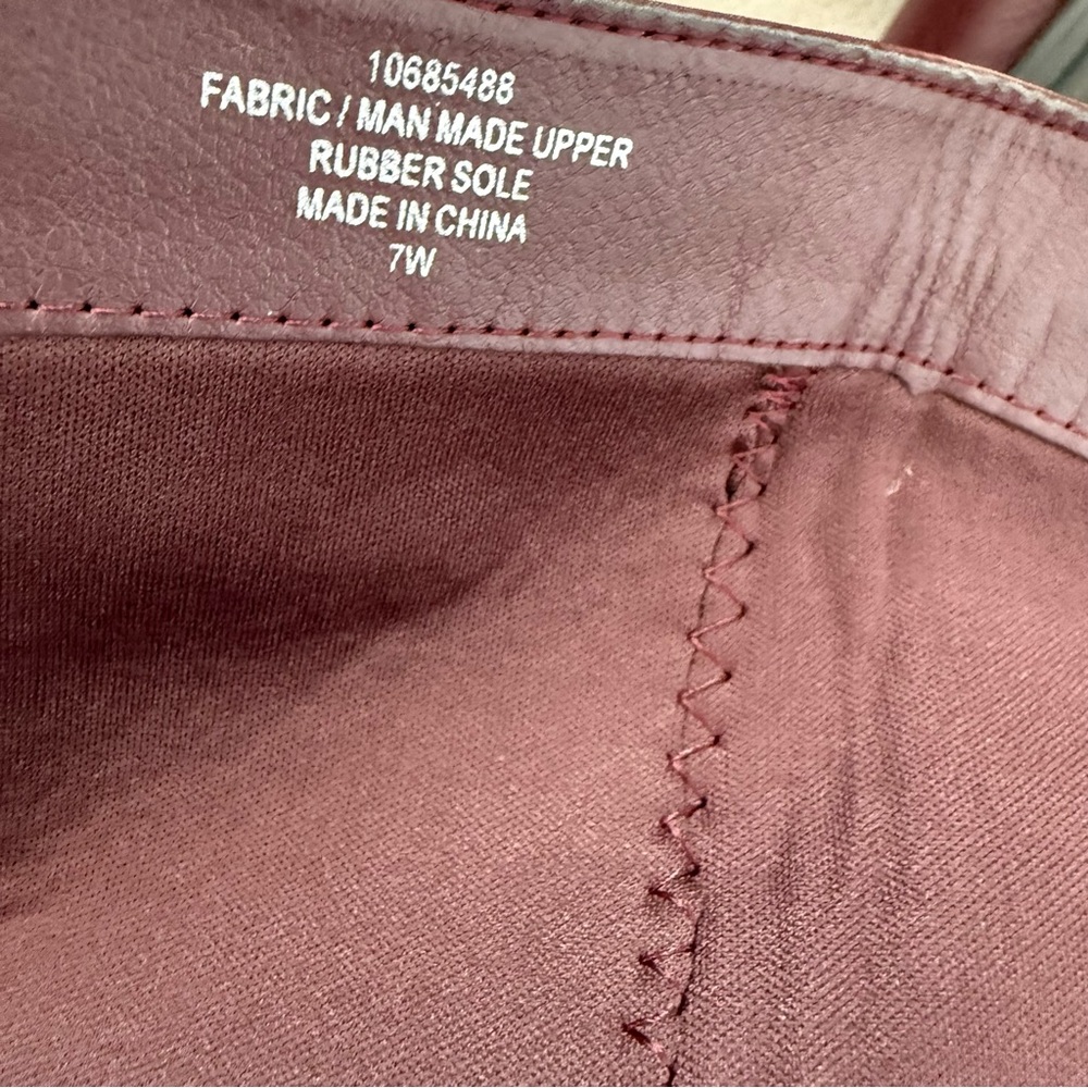 Torrid Wide Calf Tall Riding Boots Burgundy Size 7 W - Picture 6 of 11
